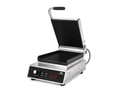 Single Contact grill Panini with Grooved plates