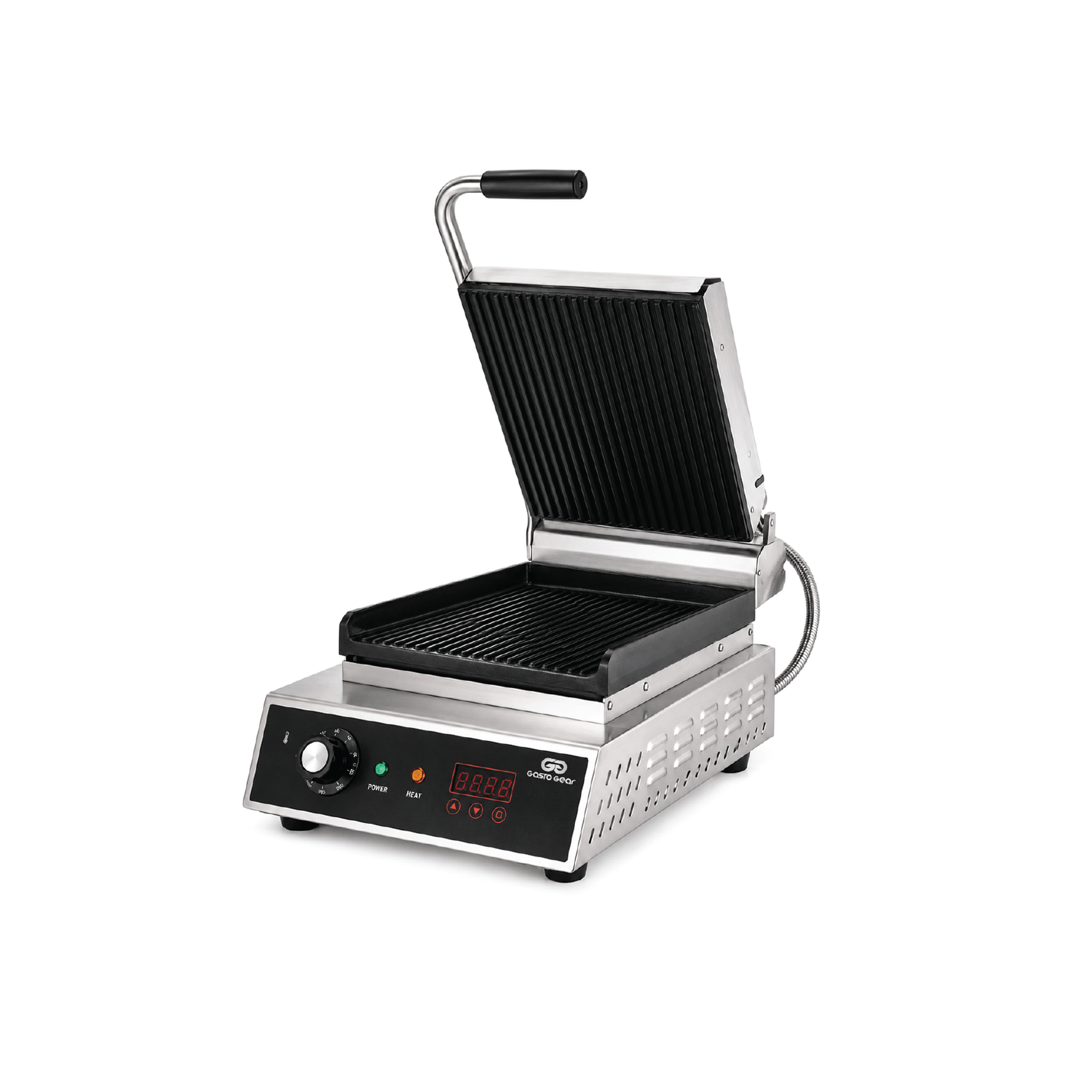 Single Contact grill Panini with Grooved plates